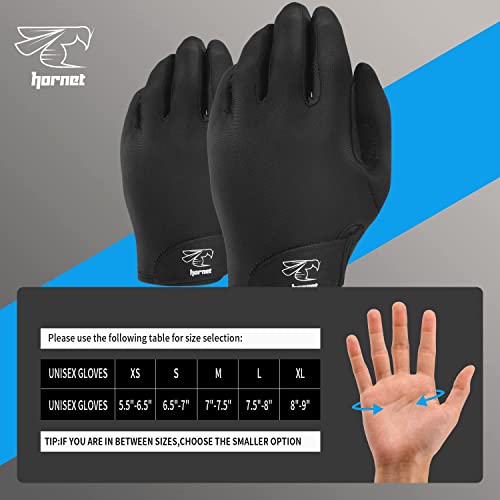 Kayak Gloves - Full Finger Black Rowing Gloves with Anti Slip Palm- Ideal for Kayaking, Paddling, Sculling, Fishing, Watersports, Sailing, Jet Ski and More. for Men and Women (XS (Fits 5.5”-6.5”)
