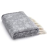 SE SOFTEXLY Wool Blanket Throw 59x60, Camp Blanket Soft Cozy Blanket 40% Wool ,Great for Home, Yoga,