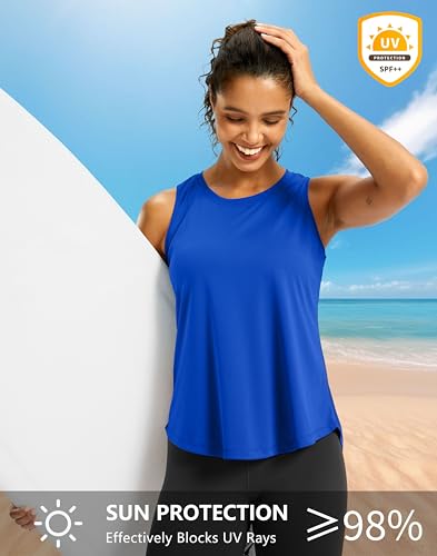 G Gradual Workout Tank Top for Women Sleeveless Athletic Yoga Tops(Blue,M) — view 5