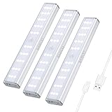 ☼【Mit Magnet & Kleber zu Installieren】Es kann direkt auf jeder Eisenoberfläche adsorbiert werden. Sie ziehen den Kleber ab und kleben Sie ihn an eine beliebige Stelle. Der eingebaute Magnet lässt die LED Schrankleuchte an die Gegenstände, die auf einen Magnet reagieren, einfach befestigen. Es ist sehr einfach zu installieren und zu entfernen.