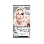 L'Oreal Paris Preference Hair Dye, Long Lasting, Luminous Permanent Hair Colour, up to 9 Levels of Lift, Extreme Platinum