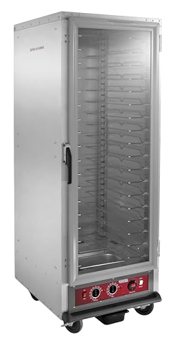 Kratos Premium Full Size Commercial Heated Holding and Proofing Cabinet, Non-Insulated Universal Heating Cabinet with Clear Lexan Door, 120V, 2000W (28W-234)