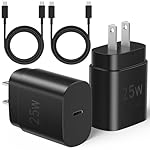Type C Charger Fast Charging, USB C Charger Block, 2-Pack 25W Phone Super Fast Charger with 6Ft USB-C Cable Compatible with iPhone 15/16/Plus/Pro/Pro Max, Galaxy S25/S24/Plus/Ultra