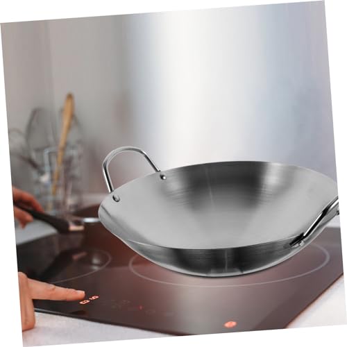 Wok cocina acero inoxidable con doble mango 1pc miniatura 4