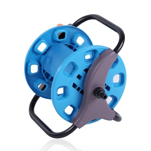 25m Lightweight Portable Hose Reel Garden Watering Pipe Cart Free Standing Portable Light Stable Hose Guide Prevents Twisting Free Standing Mobile Hose Reels For Patio, Deck, Yard, Garden, Home, Drive