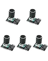QWORK 5 Stück KY-040 Drehgeber Rotary Encoder Modul, 360 Grad Drehwinkelgeber mit Druckknopf, für Arduino