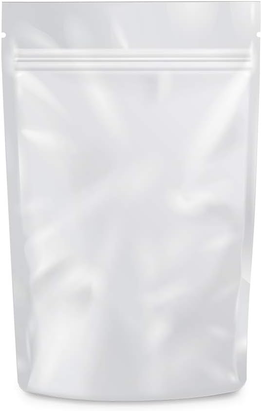 Loud Lock Mylar Bags 1000 Count 9" X 6" White/Clear - Flex Packaging - Mylar Bags For Food Storage - Resealable Bags
