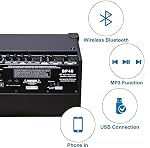 Coolmusic Portable Acoustic Guitar Amplifier, for Performers On The Go, Built-in Bluetooth (40W Battery-Powered)