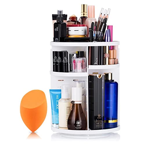 Mokaro 360 Degree Rotating Makeup Organizer for Mothers Day Gifts Extra Large Capacity Adjustable Multifunctional Cosmetic Storage Box for Skin...