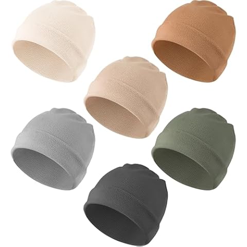 Konssy 6 Pack Baby Beanie Hats Cover