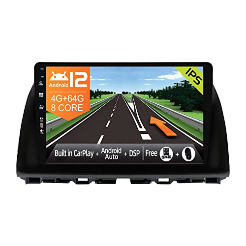 JOYX Android 10 Autoradio para Mazda CX-5 (2013-2016) - [4G+64G] - Built-in DSP Carplay Android Auto - Gratis Cámara Mic - 10.1 Pulgada 2 DIN - Apoyo Dab 4G WLAN BT5.0 Volante 360-Cámara Fast-Boot