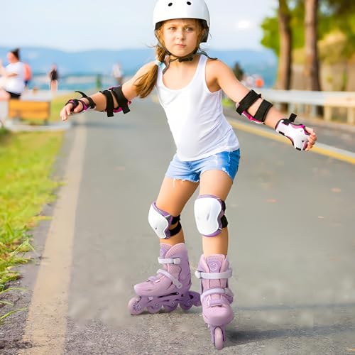 Locavun Inliner Kinder 4 Größen Verstellbare Inline Skates für Mädchen Größe 26-29 29-34 30-35...