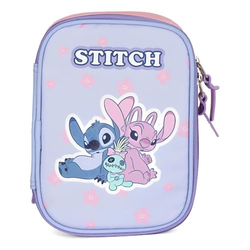 Estojo Escolar Box Stitch e Angel - Roxo Et50094sc - Luxcel