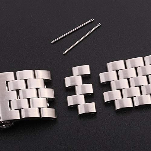 Remplacement de bande de montre argent brossé fermoir déployant 24mm
