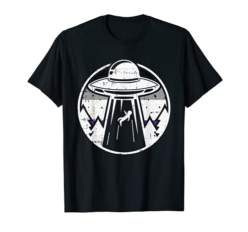 Alien Abduction Asexual Pride LGBT-Q UFO Proud Ace Ally T-Shirt