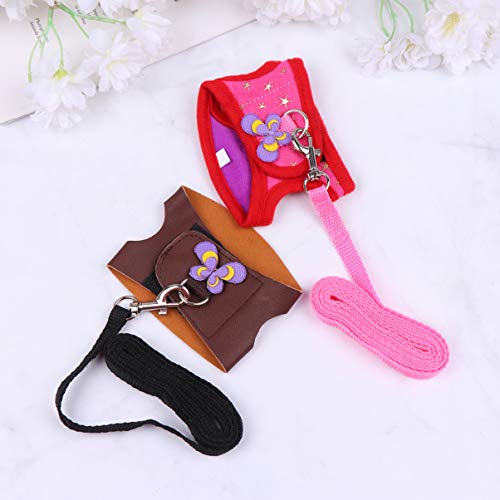 POPETPOP 2 Sets Small Pet Harness Leash Adjustable Walking Rope for Hamster Rat Ferret Mouse Squirrels - Image 8