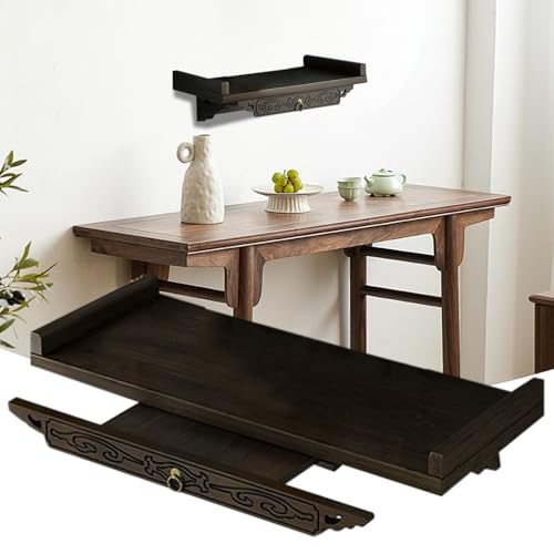 Altar de Buda de madera para pared, balda decorativa ideal para crear paz en el dormitorio 7