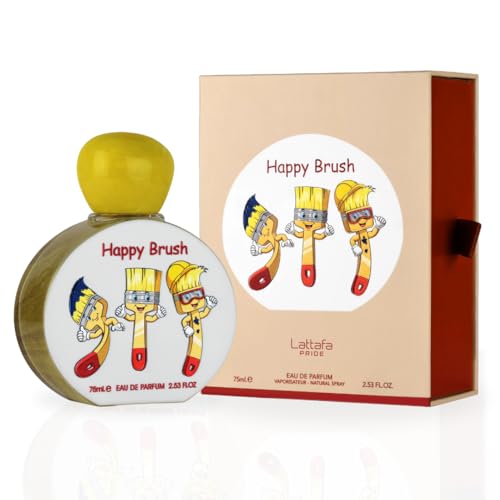 Lattafa Pride Happy Brush For Kids Eau De Parfum Spray 75ML (2.5 OZ) Long Lasting Fresh, Fruity, Gourmand Fragrance.