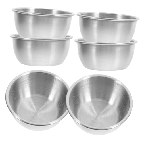 STOBAZA 6 pezzi Mini Ciotole in Acciaio per Salse e Spezie Contenitori per Condimenti e Immersione per Sushi Ristoranti e Uso