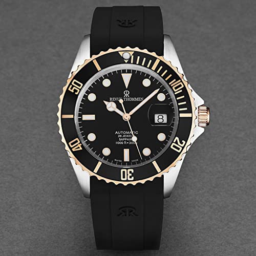 Men's 'Diver' Black Dial Black Rubber Strap Swiss Automatic Watch 17571.28574
