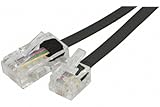 Connecteur RJ11 vers RJ45 Dexlan Cordon téléphonique RJ11 vers RJ45 2 m Noir