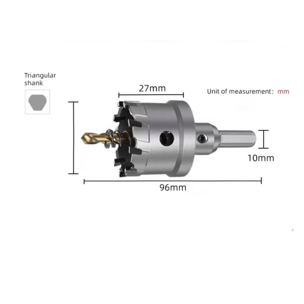 Otwornica Wiertło ze stopu węglika Wykonywanie otworów okrągłych Bit TCT 15mm ~ 100mm Stal nierdzewna Metal Drewno, 27mm