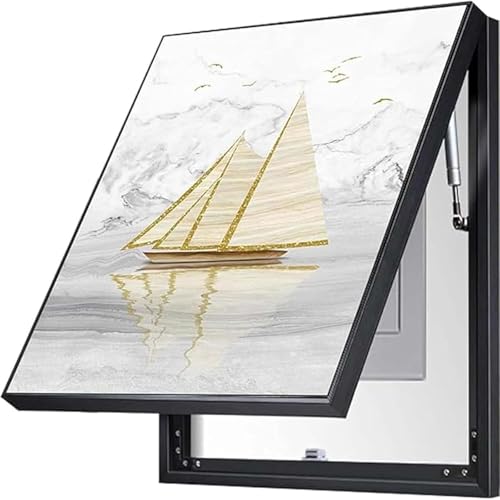 Boîtier de compteur électrique élégant avec cadre décoratif mural 40x60