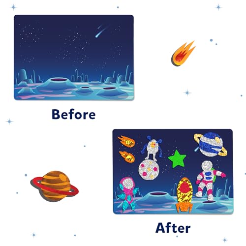 image for Skillmatics Foil Fun - Space, No Mess Art for Kids, Craft Kits & Suppl