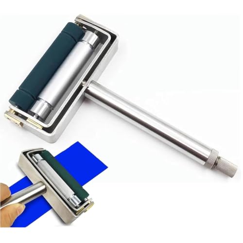 IMOYBBR Anilox Roll Ink Proofer Manual Ink Proofer, Handheld Printing Proofing Device with Anilox Roller and Rubber Roller 60 to 400 Lines for Gravure Flexographic Coating Industrial Use 80 Lines