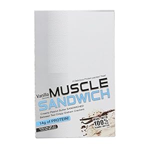 Muscle Foods Muscle Sandwich, Peanut Butter Vanilla, 12-Count Net wt.2.0 oz