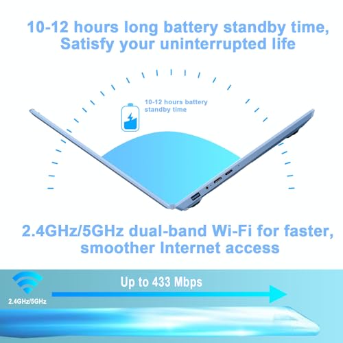 Image of Laptop computer 14'' 8gb ram 256GB SSD Win11 Gaming Laptop 8+256GB SSD-Blue
