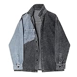Jaket Denim Jahitan Musim Gugur Wanita Versi Korea Longgar Lengan Panjang Harajuku Mantel Denim Kasual Jaket Denim Longgar Picture Color M
