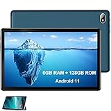 【Android 11, GOOGLE GMS】La tablet 128GB está equipada con el sistema Android 11, que optimiza el control de permisos de la aplicación, brindándole aún más control sobre su privacidad y datos. Tablet certificada por GOOGLE GMS, puede descargar cualquier aplicación en la tienda Google Play como como Netflix, Disney+,Amazon Prime Video, Whats App, Clash of Clans, etc.
