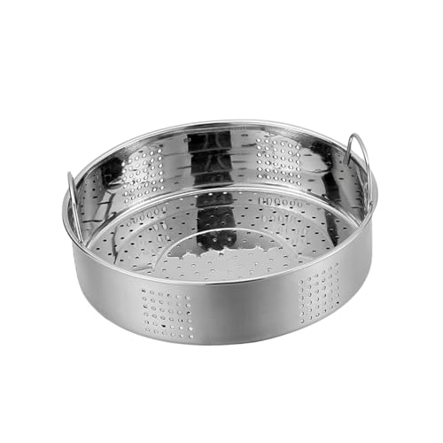 iplusmile 厚手ステンレス製フードスチーマーバスケット 両側ハンドル付き キッチン用蒸し器 蒸し饅頭対応 省エネ多設計 家 レストラン用