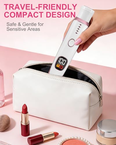 Image of Bikini Trimmer for Women Private Part 4-in-1 Women Body Trimmer with LED Display, Waterproof Trimmer for Lady, Rechargeable Cordless Painless Hair Remover for Face, Bikini, Underarms & Body