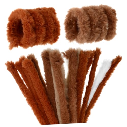 ERINGOGO Jumbo Fur Pipe Cleaners 10pcs Chenille Stems Soft Fuzzy Craft Sticks Bendable Twisted Sticks