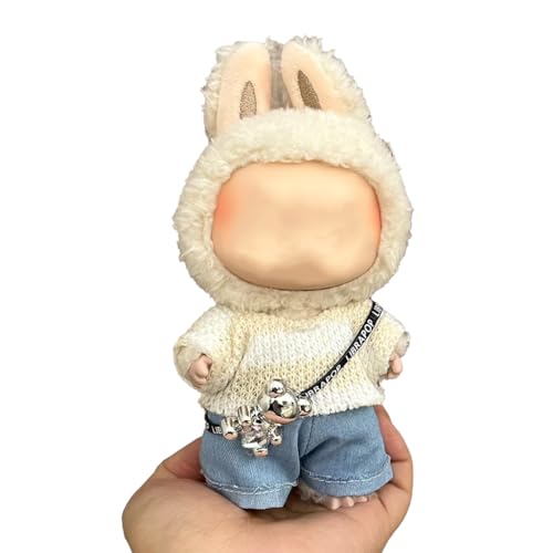 Vestir Labb 17cm - Conjunto Sudadera con Capucha + Pantalón - para Generación 1ª/2ª/3ª (Postura de Pie/Sentado) Adecuado para: Pop Mart /labb (C68)