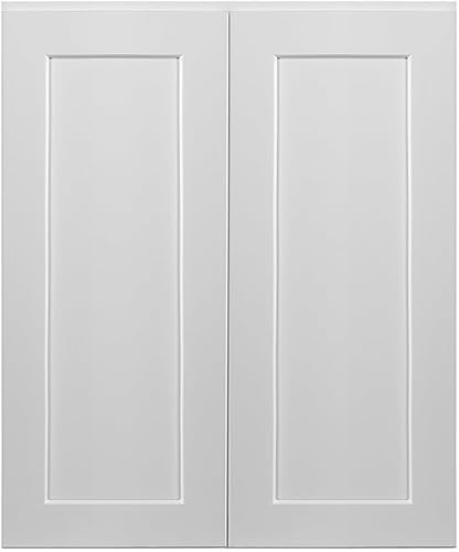 Miniatura 131 de Brookings Shaker - Armario de cocina de pared sin ensamblar W2736, 27 ancho x 12 profundidad x 36 alto, pintado blanco con Sherwin Williams®, madera