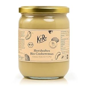 KoRo - Bio Cashewmus Cheezy Style mit Trüffel 500 g - Vegan - Feine Trüffelnote - Proteinquelle (21 g/100 g)