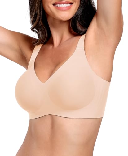 Image of Wireless Bras for Women Full Coverage No Underwire Push Up Supportive Bra Comfortable Everyday T-Shirt Bra