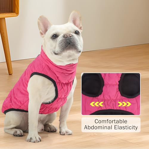 Image of SCENEREAL Dog Winter Coat for Small & Medium Dogs | Warm Dog Jacket with Built-in Harness, Waterproof Cold Weather Coat with Zipper, Fleece Puffer Vest Windproof Snow Clothes