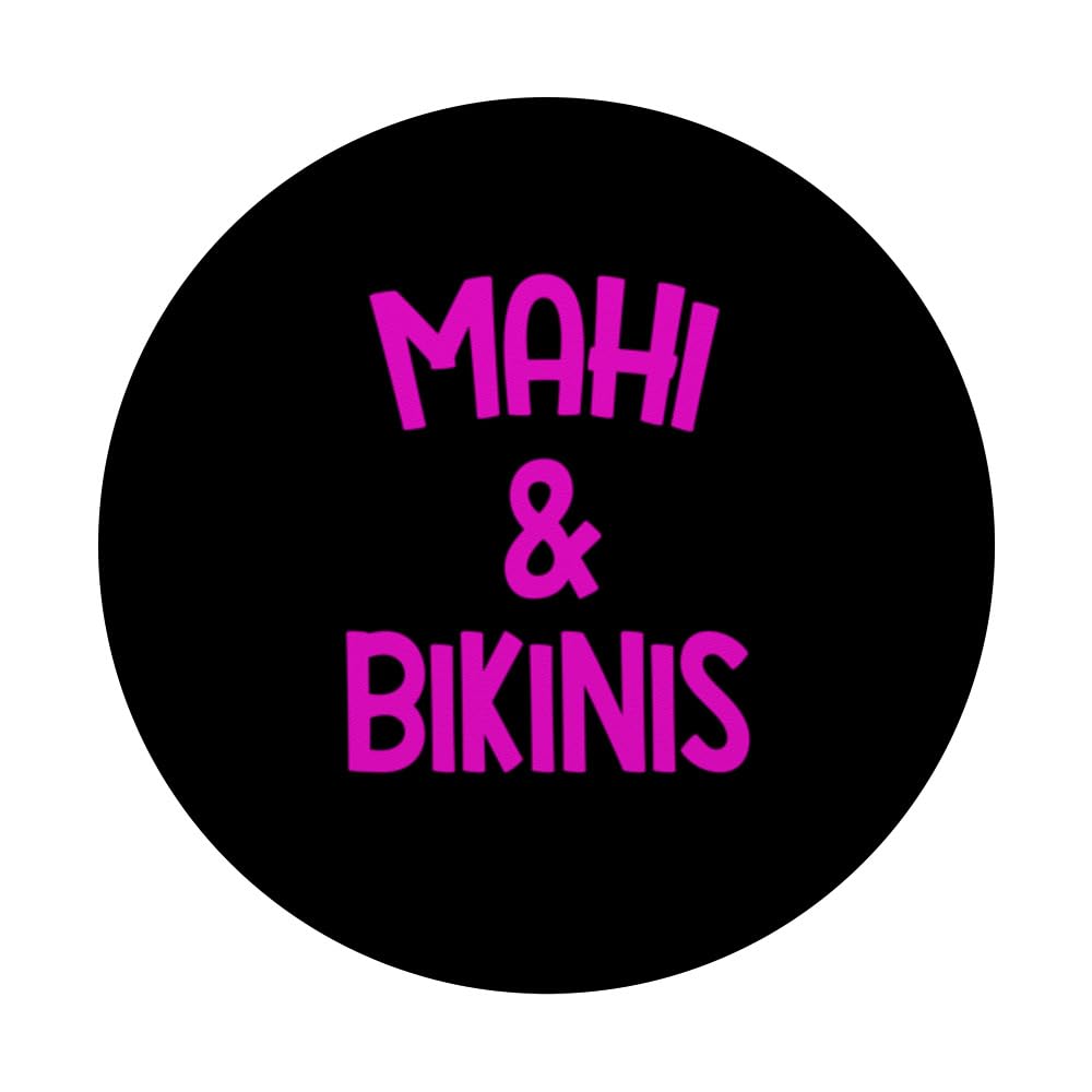 Fisherwoman Love - Mahi & Bikinis Funny Girls Trip Fishing PopSockets Swappable PopGrip, Black - Image 3