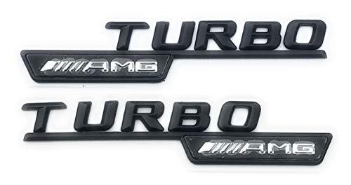 Insignia de emblema de ala Turbo A45 CLA 45 C63 E63 ML55 ML63 negro Cover