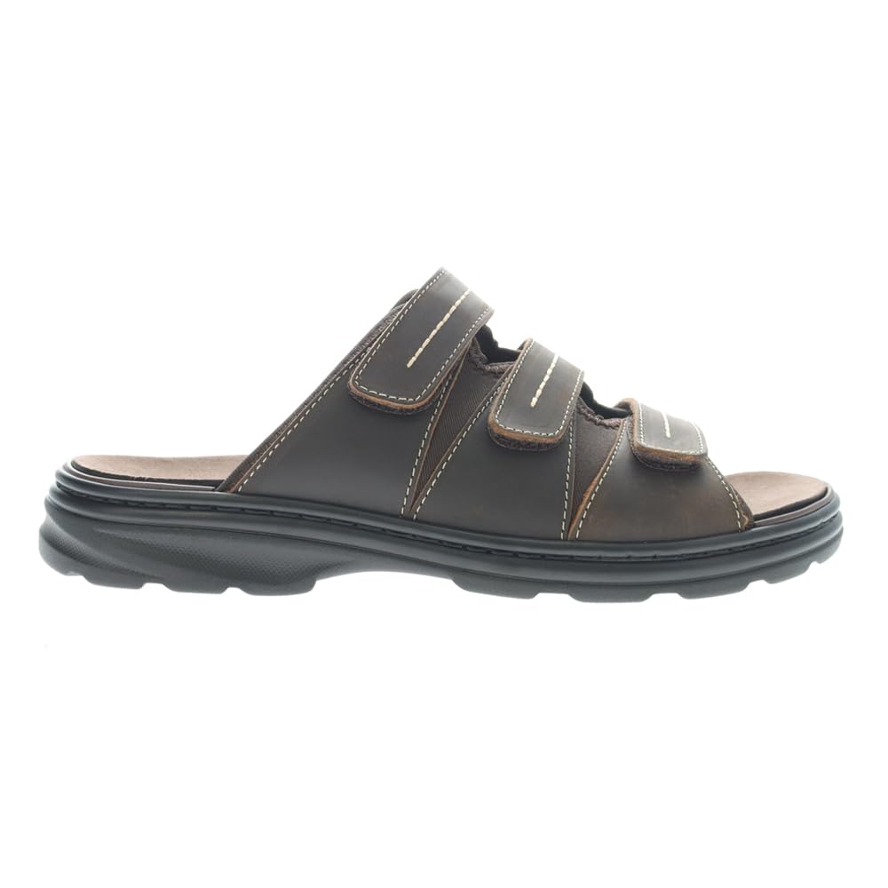Propét Men's Hatcher Slide Casual Sandals - Brown | Comfortable, Durable Footwear for Everyday Wear | Perfect for Summer