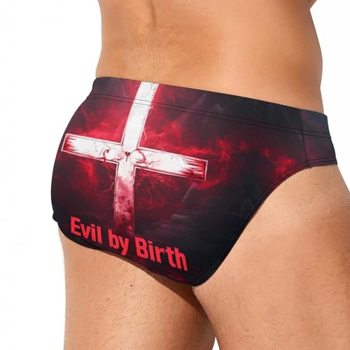 Evil by Birth Mens Swim Briefs Quick Dry Triangle Trunks Swimsuit Swimming Bikini Swimwear3