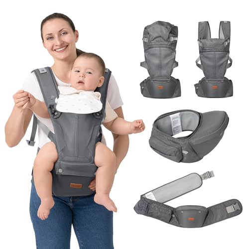 BabbleRoo Grow Carrier – Safety-Certified 6-in-1 Baby...
