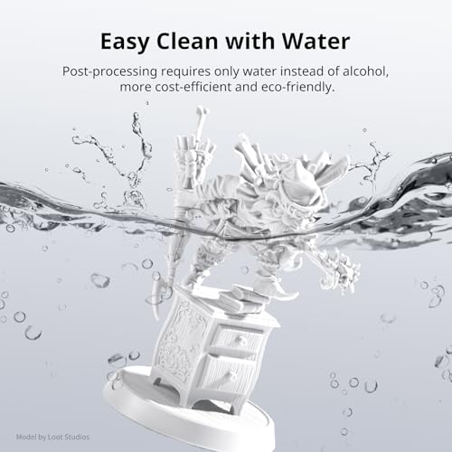 Image of ANYCUBIC Water Washable 3D Printer Resin 2.0 Bundle, 405nm High Precision UV-Curing 3D Resin, Low Shrinkage Photopolymer Resin for LCD Resin 3D Printer (4Packs*1kg White, 4kg in Total)