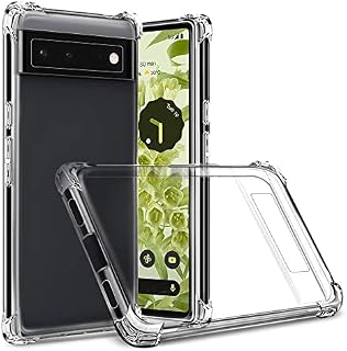 Crystal Clear Designed for Google pixel 6 Case, Totill [Upgraded Shockproof Airbag] Thin Slim Soft TPU Silicone Shockproof Phone Cases, Thin Slim Fit Cover for pixel 6 (6.4 Inch) - Transparent