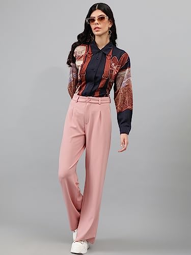 Image of KOTTY Women's High Waist Pleated Wide Leg Trousers