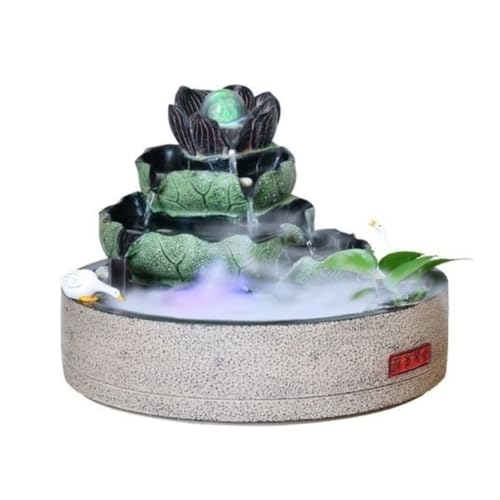 Förvandla ditt hem med inomhusfontäner Kinesiska akvarievattenprydnader skrivbords Feng Shui-hjul dekorativ fontän landskapsarkitektur Avkopplande vattenfallsfontändekor för vardagsrumm